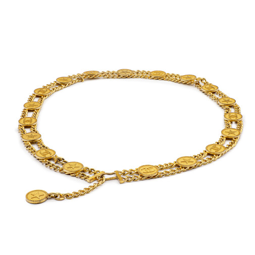 Ceinture Chaine Chanel Ligne comète en métal doré
