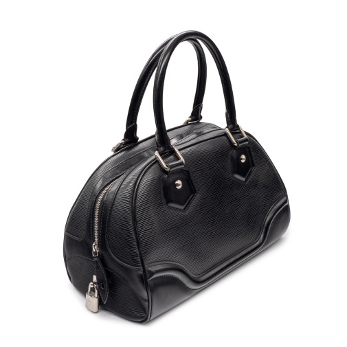 Sac Louis Vuitton Montaigne en cuir épi noir
