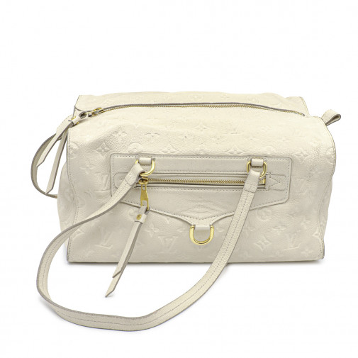 Sac Inspirée en cuir Empreinte Monogram blanc