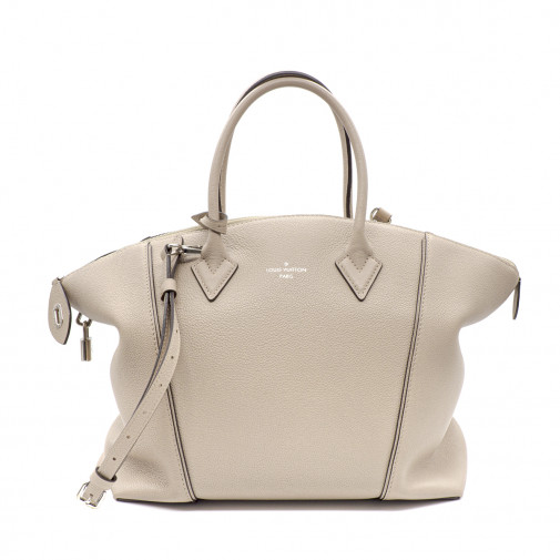 Sac Soft Lockit M.M. en cuir cachemire Galet
