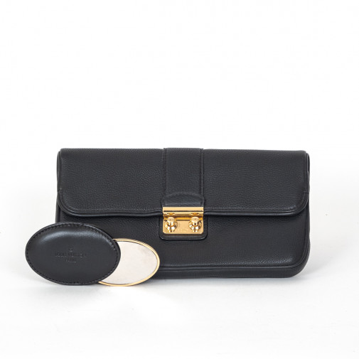 Clutch Slim Sofia Coppola in smooth black calfskin Large Model