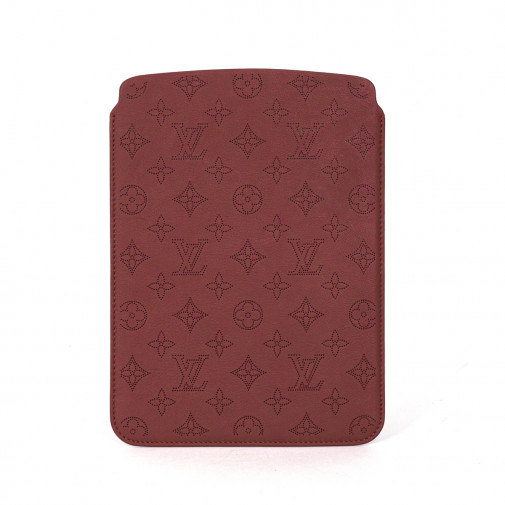 Case for Ipad Air in red Perforated Monogram leather