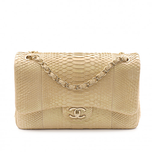 Grand Classique Jumbo bag in golden python