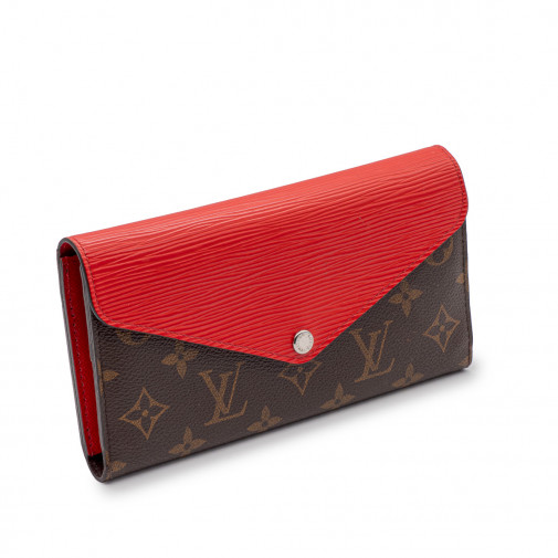 Marie-Lou Long Wallet Monogram canvas and Piment epi leather