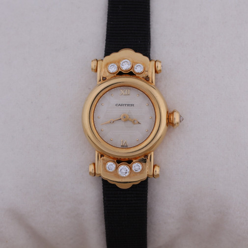 Lady's Round jewel-watch gold 18k