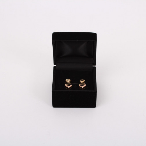 Pair of ear clips gold and diamonds