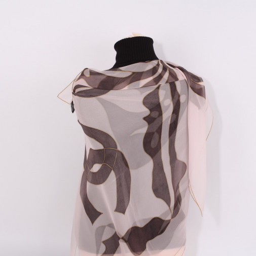 Chiffon silk shawl