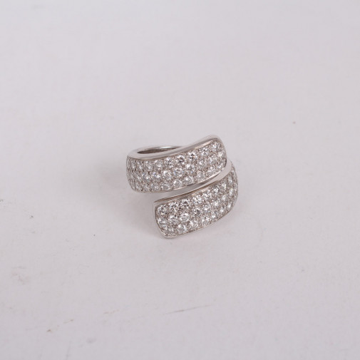 Ring white gold 18k set with diamonds