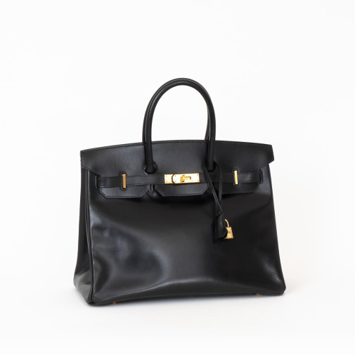 Handbag Birkin 35 black boxcalf