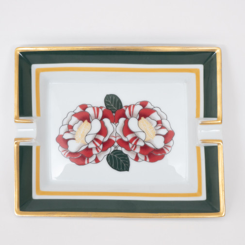 Porcelain ashtray Roses large model.