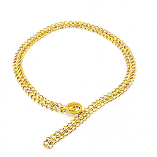 Ceinture en métal doré Médaillon