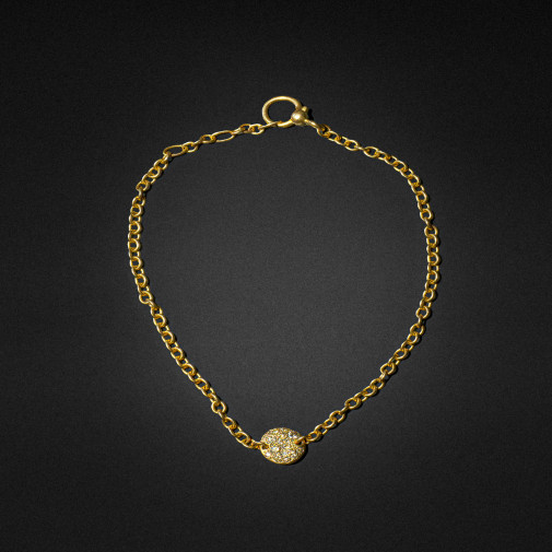Bracelet Pomellato Sabbia en or rose et diamants, longueur 19.5cm