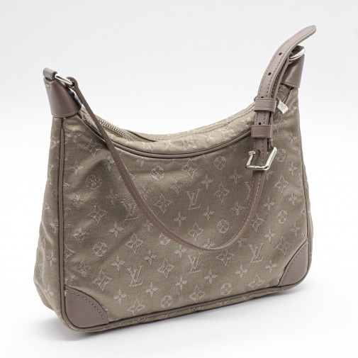 Sac Boulogne Mini en Monogram idylle satin beige doré