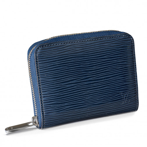 Zippy Coin Purse deep blue epic leather