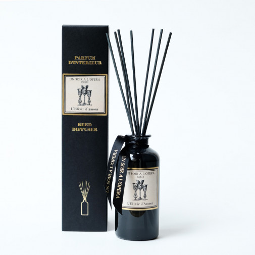 Home reed diffuser Elixir of Love with natural rattan sticks (Sold in sets of two diffusers)