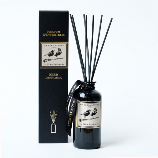Home reed diffuser The Magic Flute with natural rattan sticks (Sold in sets of two diffusers)