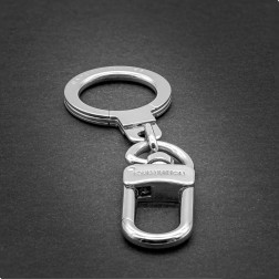 Silver metal ring keychain