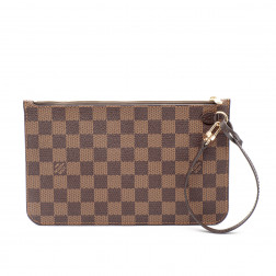 Pochette Accessoires en toile Damier