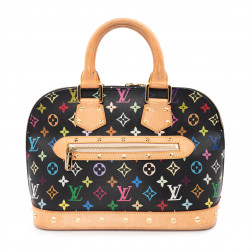 Sac Alma en toile Monogram Multicolore noire édition Limitée pat T. Murakami