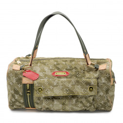 Sac Louise en toile Monogramouflage verte rare édition limitée par Takeshi Murakami