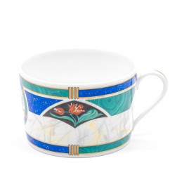 Service a thé 6 tasses et sous-tasses en porcelaine de Limoges