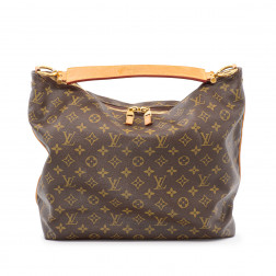 Sac Sully en Toile Monogram et cuir naturel
