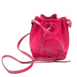 Sac Nano Noé en cuir épi rose foncé