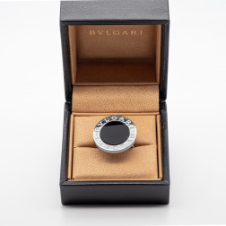 Ring Bulgari-Bulgari white gold 18k and onyx