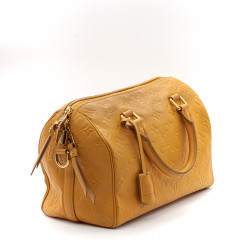 Sac Speedy 25 Bandoulière cuir Monogram Empreinte Safran Impérial
