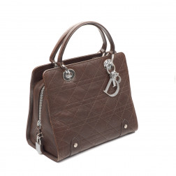 Sac Lady Dior cuir Cannage marron