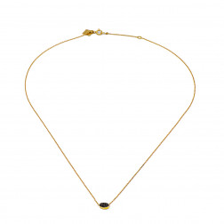 Collier Mini Sequin Black Or rose 18k