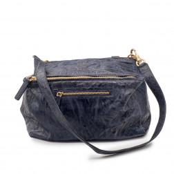 Pandora bag in Abyss blue distressed leather