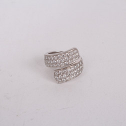 Ring white gold 18k set with diamonds