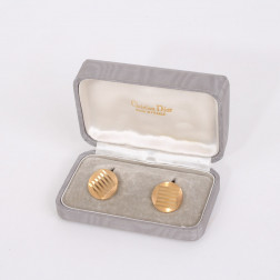 Guilded metal cufflinks  Circa 1980