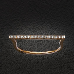 Ring Gatsby Barette pink gold 18k and diamonds.
