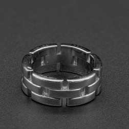 Maillon Panthère ring in 18k white gold