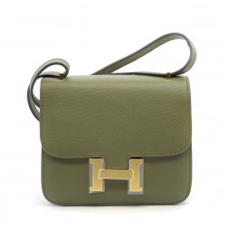 sac à main Constance 18 Cuir Epsom vert olive