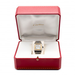 Montre mixte Santos Galbée acier et or