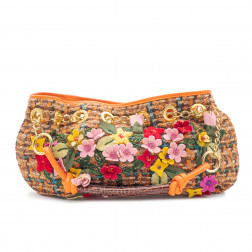 Sac  porté-main et épaule ETRO en tweed potiron