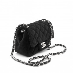 Sac Mini Classique en velours noir
