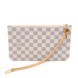 Pochette Accessoires en Toile damier azur