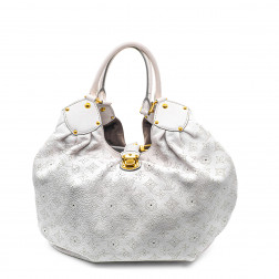Sac Mahina XXL en cuir perforé blanc