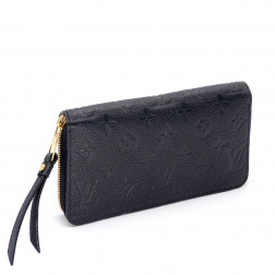 Portefeuille Zippy cuir Monogram Empreinte noir
