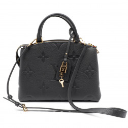 Sac Petit Palais en cuir Monogram Empreinte noir