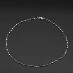Collier Opale Classique or blanc 18k - 42 cm