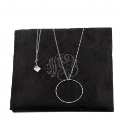 Collier White Circle on Chain or blanc 18k