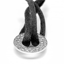 Cible bracelet paved with diamonds and 18k white gold