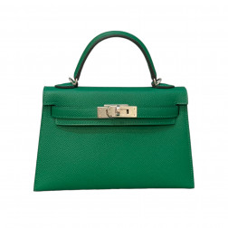 Sac Kelly 20 cuir Epsom vert Cactus