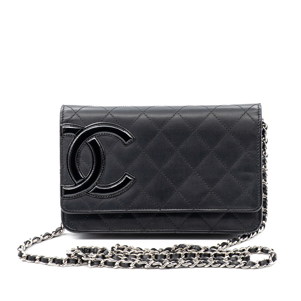 Sacs Wallet on Chain Cambon en cuir noir Chanel et d'occasion