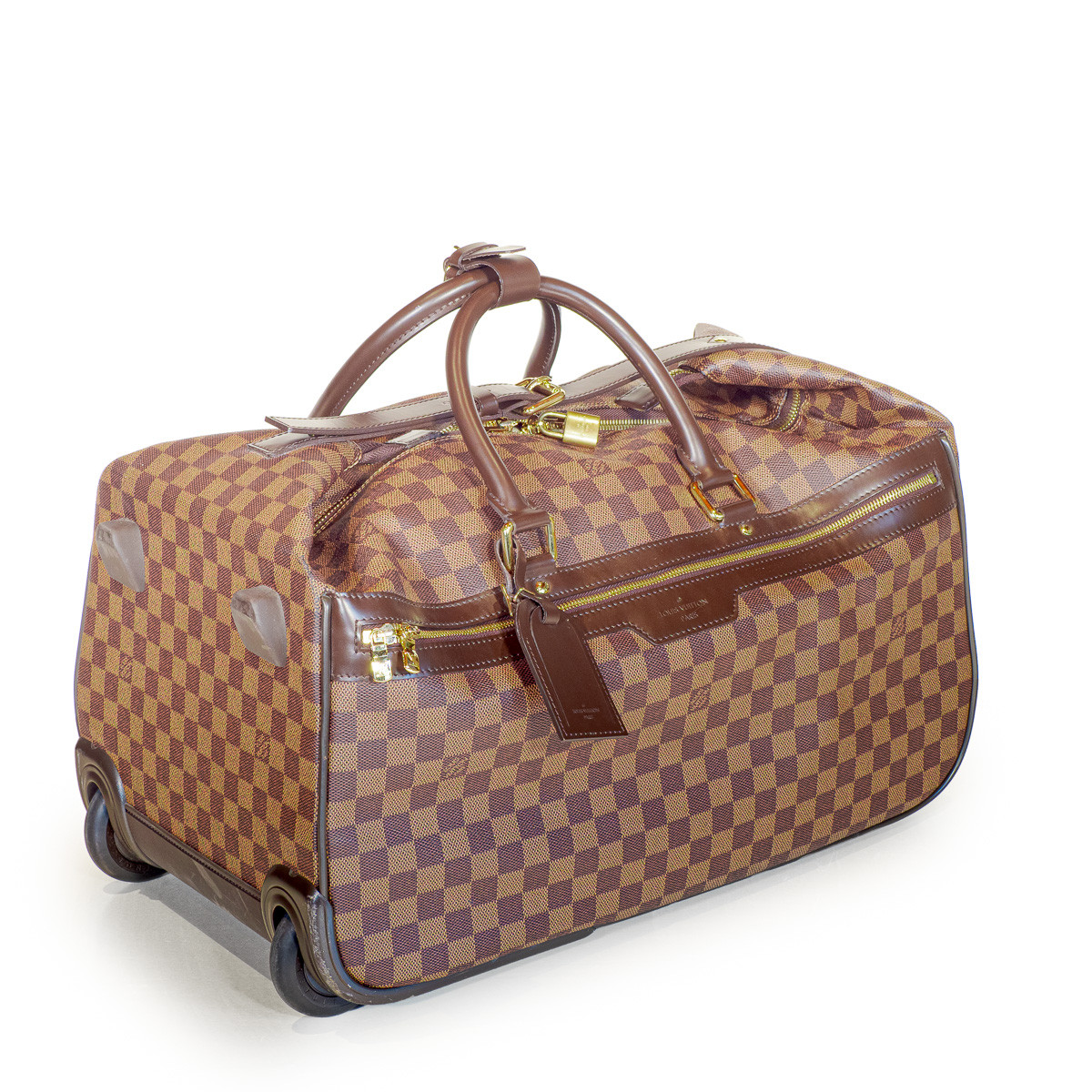 Louis Vuitton second-hand Eole 50 Damier canvas travel bag.